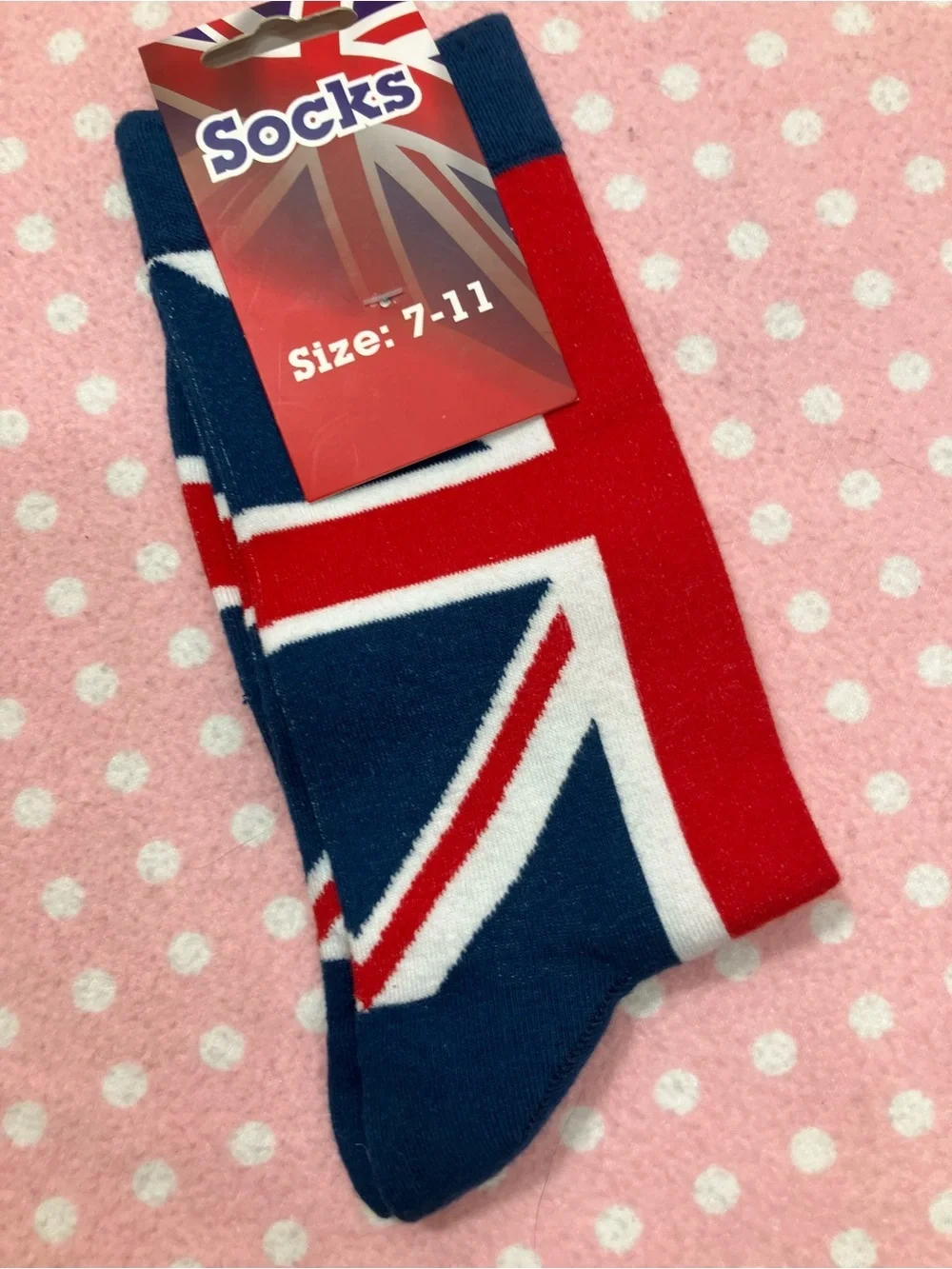 Union Jack Pattern Men's Crew Socks
